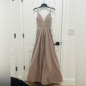 Pink Rose Gold/Dusty Rose Prom Dress! With Pockets! Size 0-2